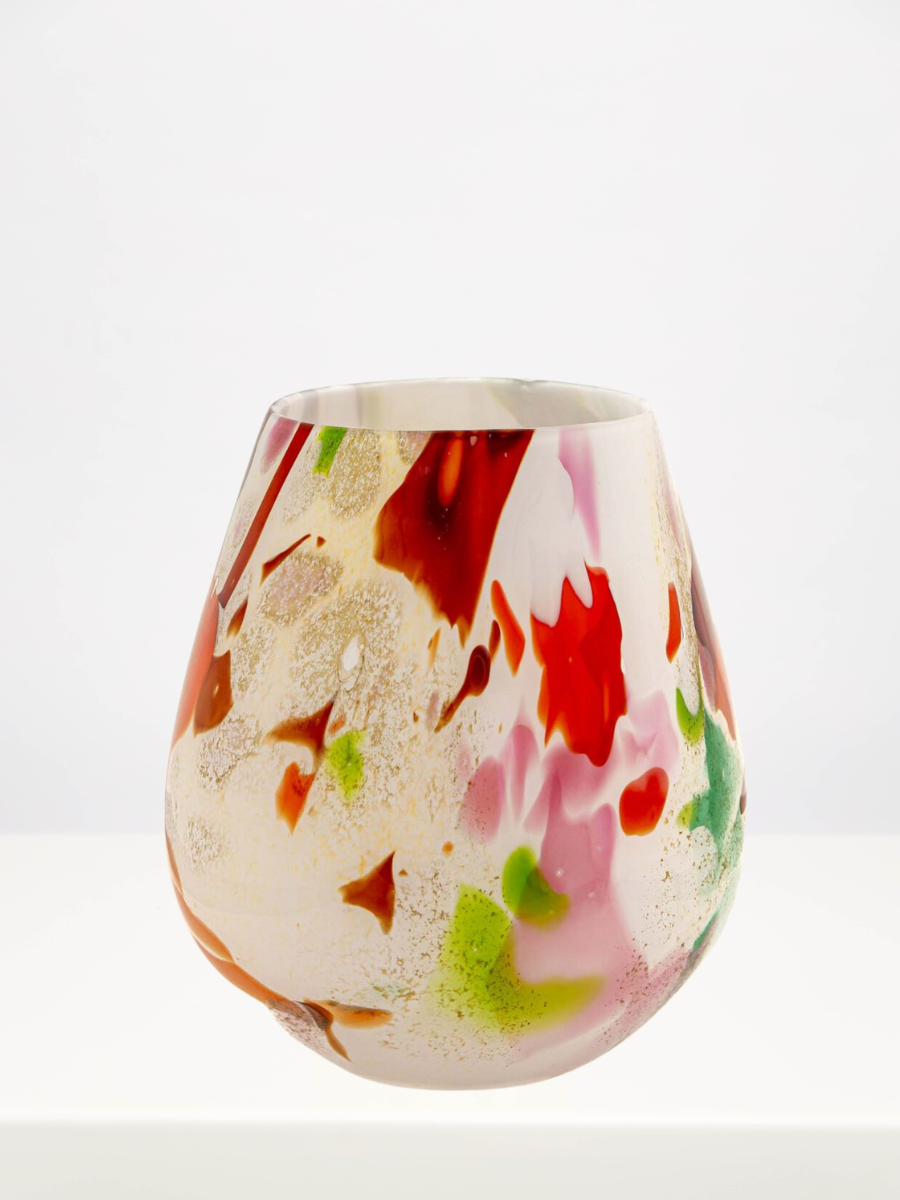 Fidrio Oblique Vase - Mixed Colours - 27cm