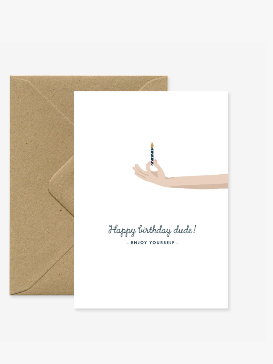 Happy Bday Dude - A6 Card