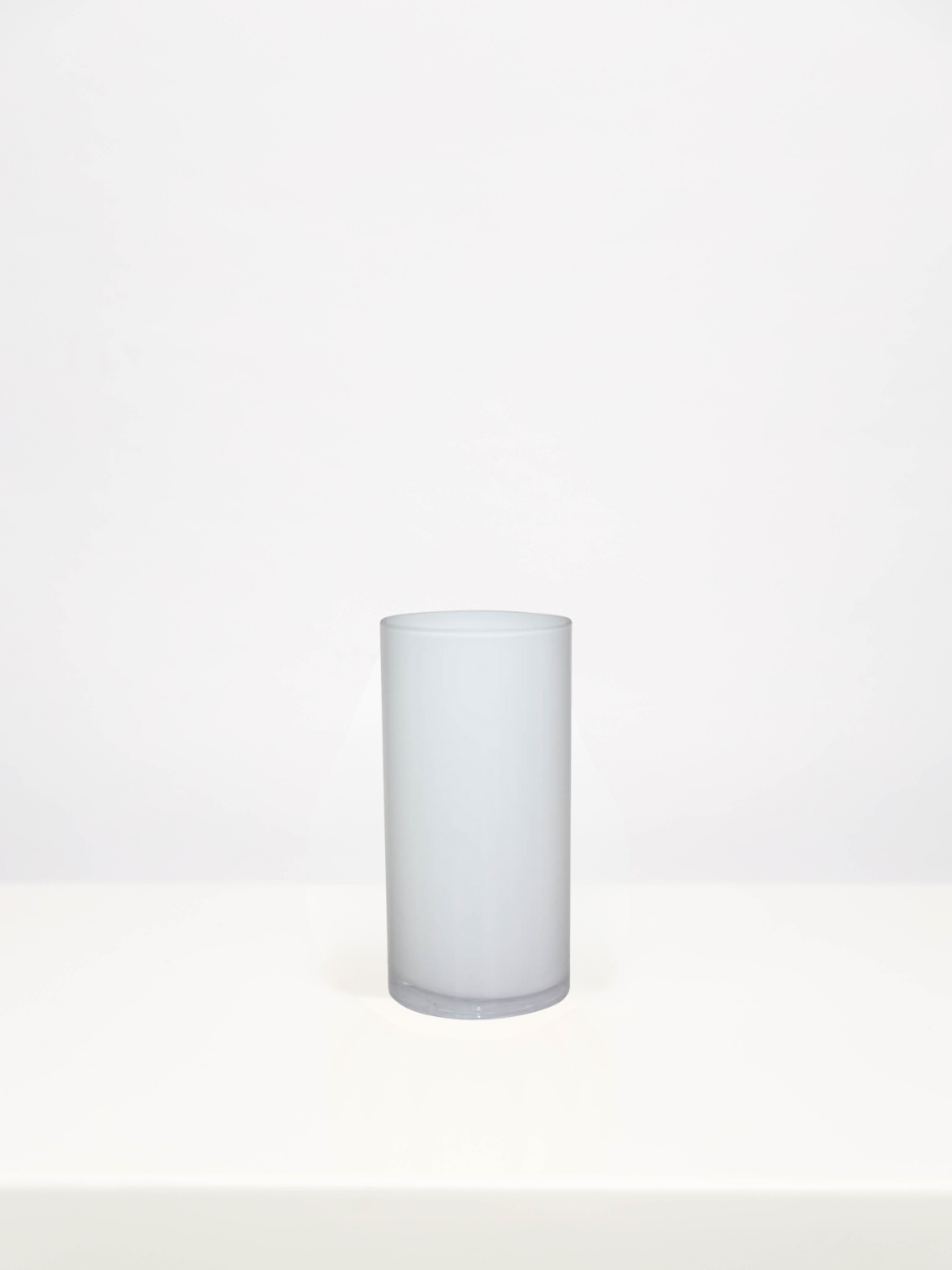 White Cylinder Vase - 20cm