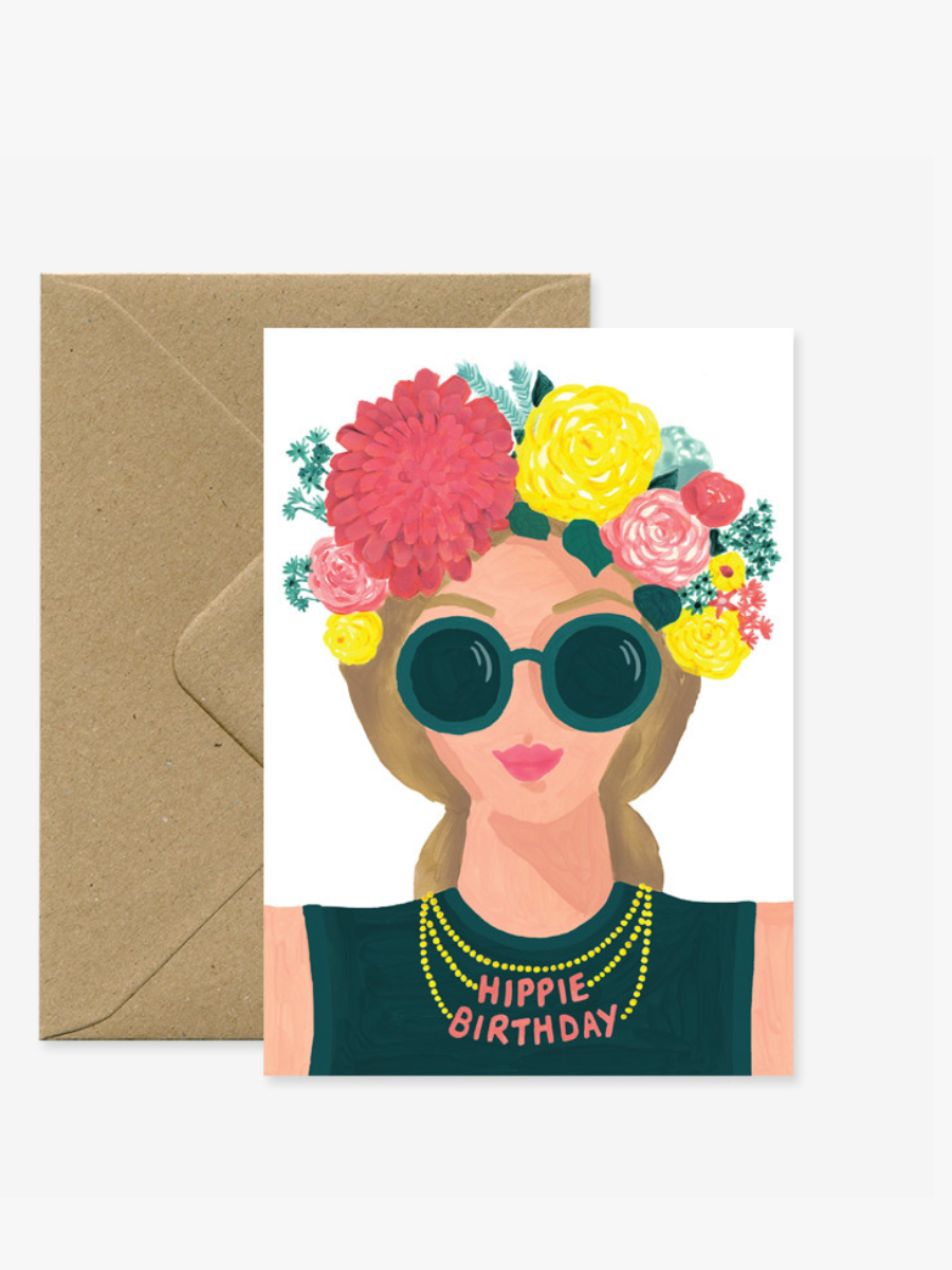 Hippie Birthday - A6 Card