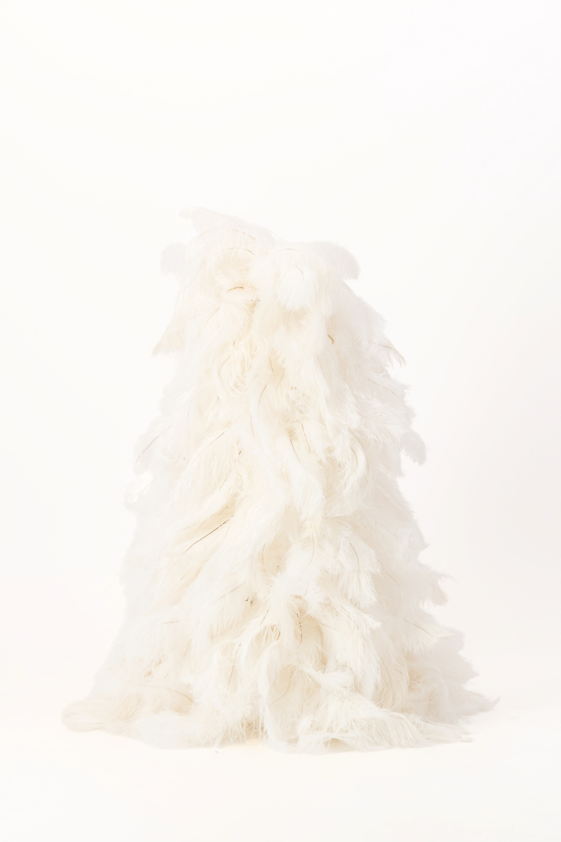 White Ostrich Feather Tree - 68cm
