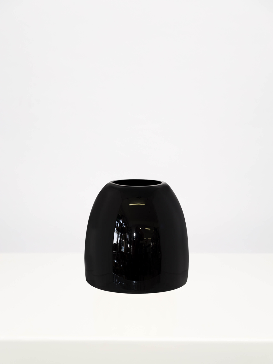 Black Squat Vase - 15cm
