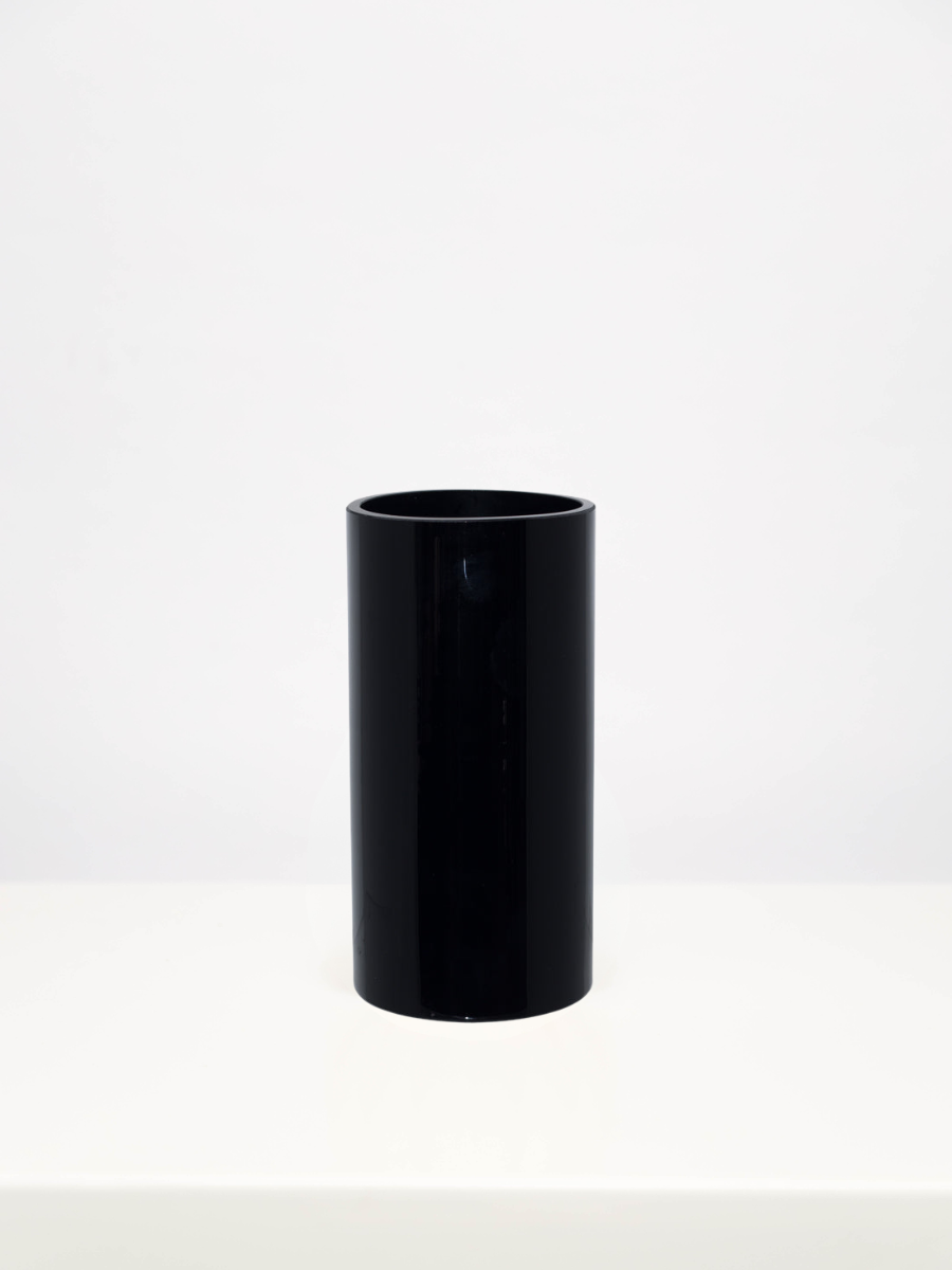 Black Cylinder Vase - 20cm