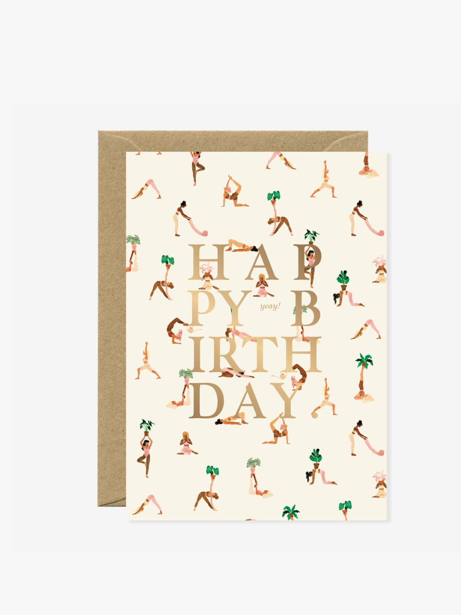 Yoga Happy Birthday - A6 Card