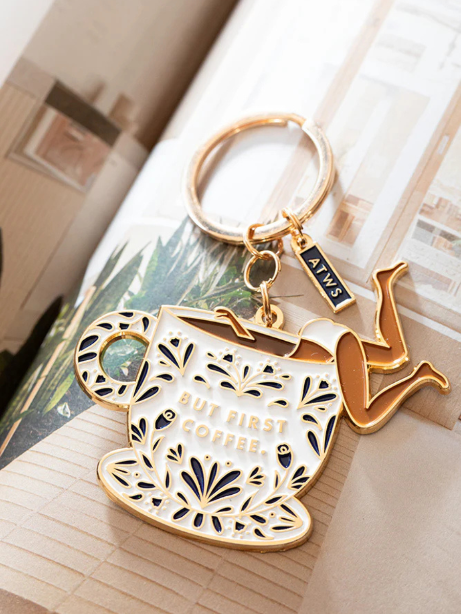But First Coffee - Keychain