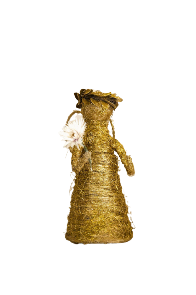 Gold Flower Angel - 18cm