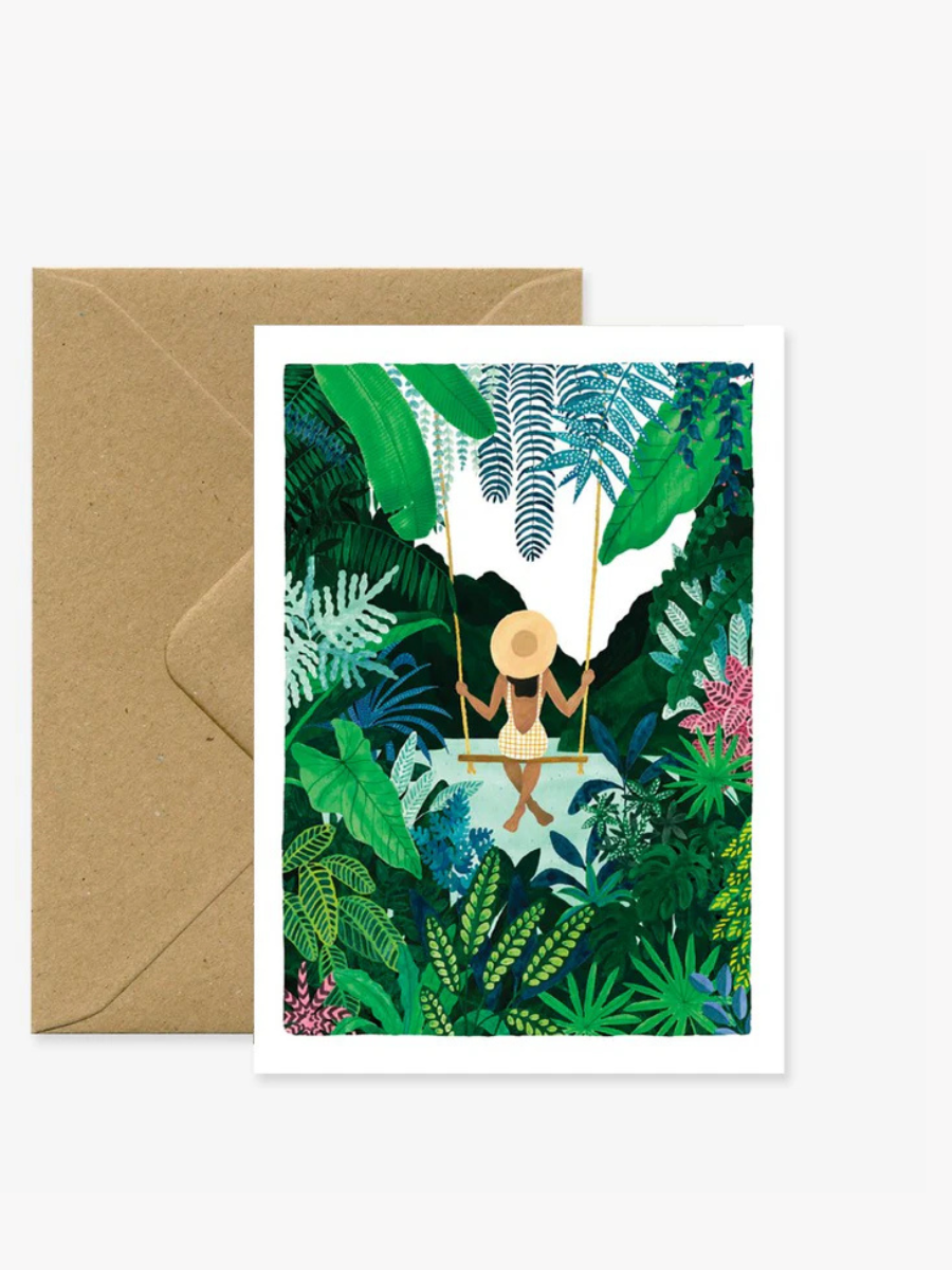 On A Swing - A6 Card