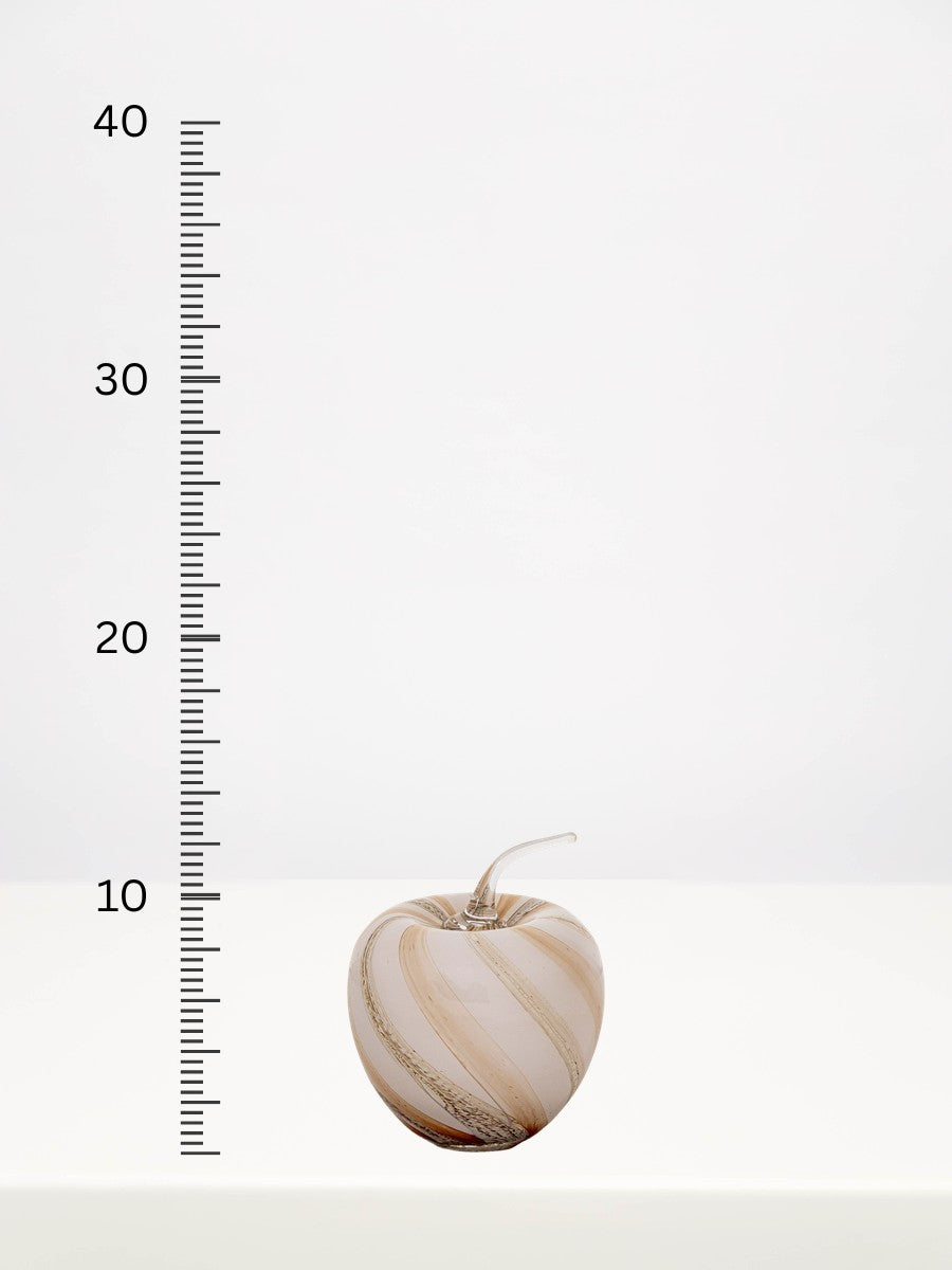 Fidrio - Apple Beach - 12cm next to a centimetre ruler showing its height
