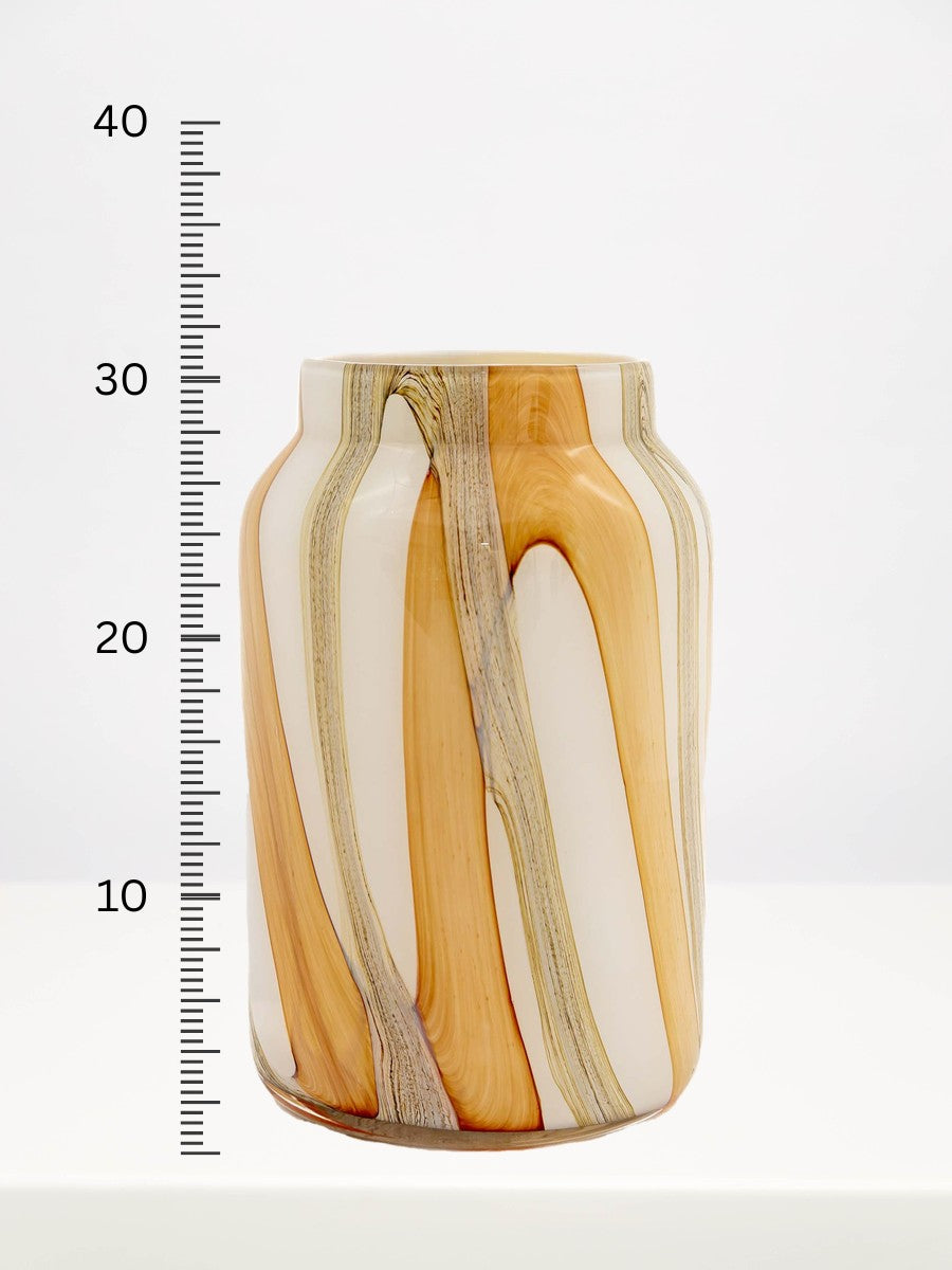 Fidrio - Bloom Beach - 30cm next to a centimetre ruler showing its height