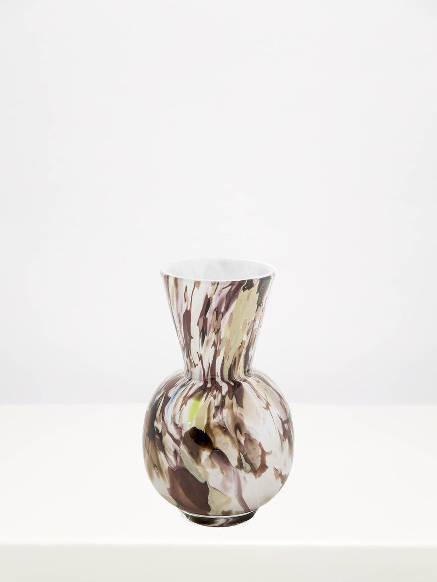 Fidrio - Bolvase Conical Neck Naturals - 22cm on a white table against a soft grey wall