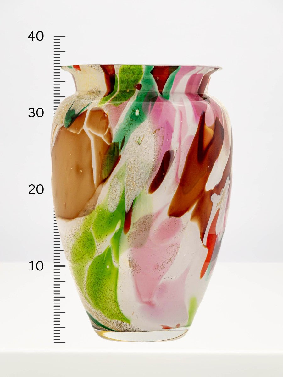 Fidrio - Brindisi Mixed Colours - 35cm next to a centimetre ruler showing its height
