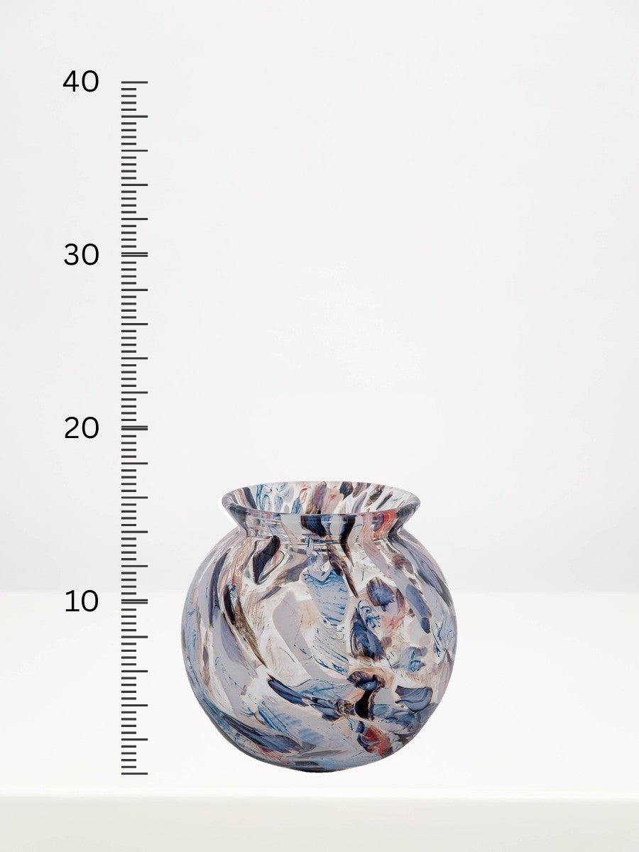 Fidrio - Convesso Serene - 16cm next to a centimetre ruler showing its height