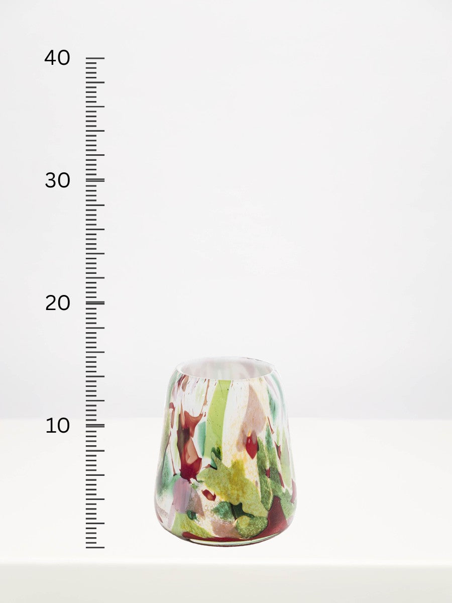 Fidrio - Dubai Mixed Colours - 15cm next to a centimetre ruler showing its height