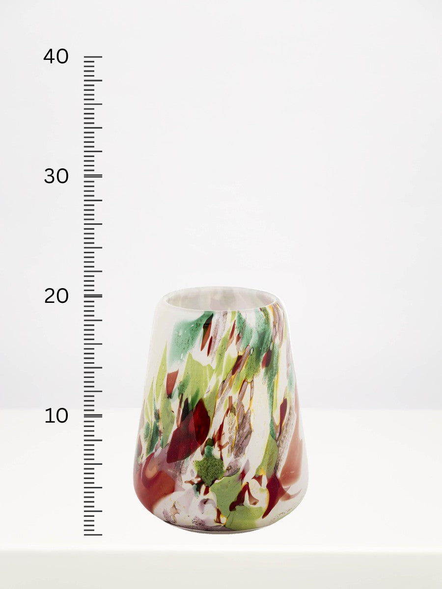 Fidrio - Dubai Mixed Colours - 20cm next to a centimetre ruler showing its height