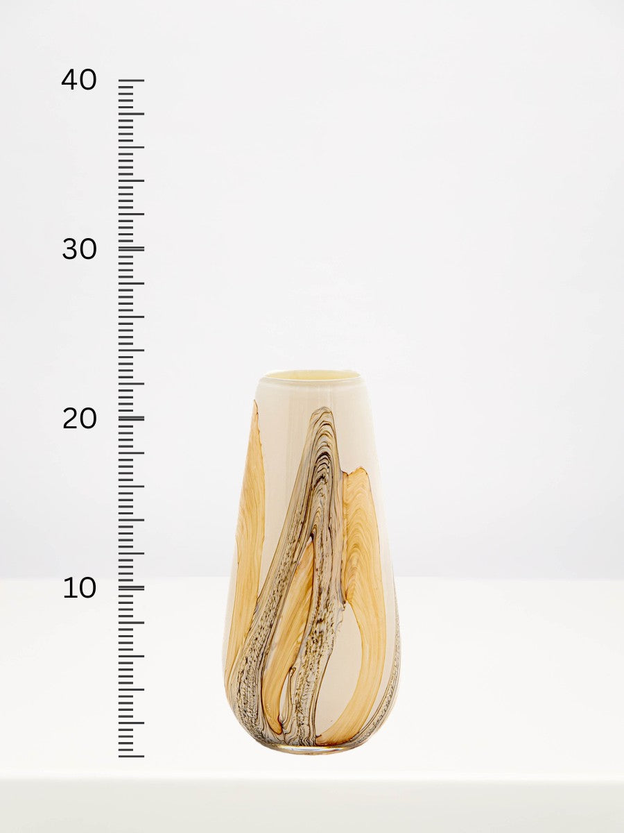 Fidrio - Gloriosa Beach - 22cm next to a centimetre ruler showing its height