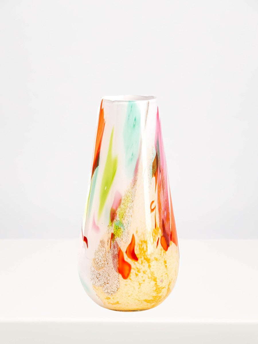 Fidrio - Gloriosa Mixed Colours - 30cm on a white table against a soft grey wall