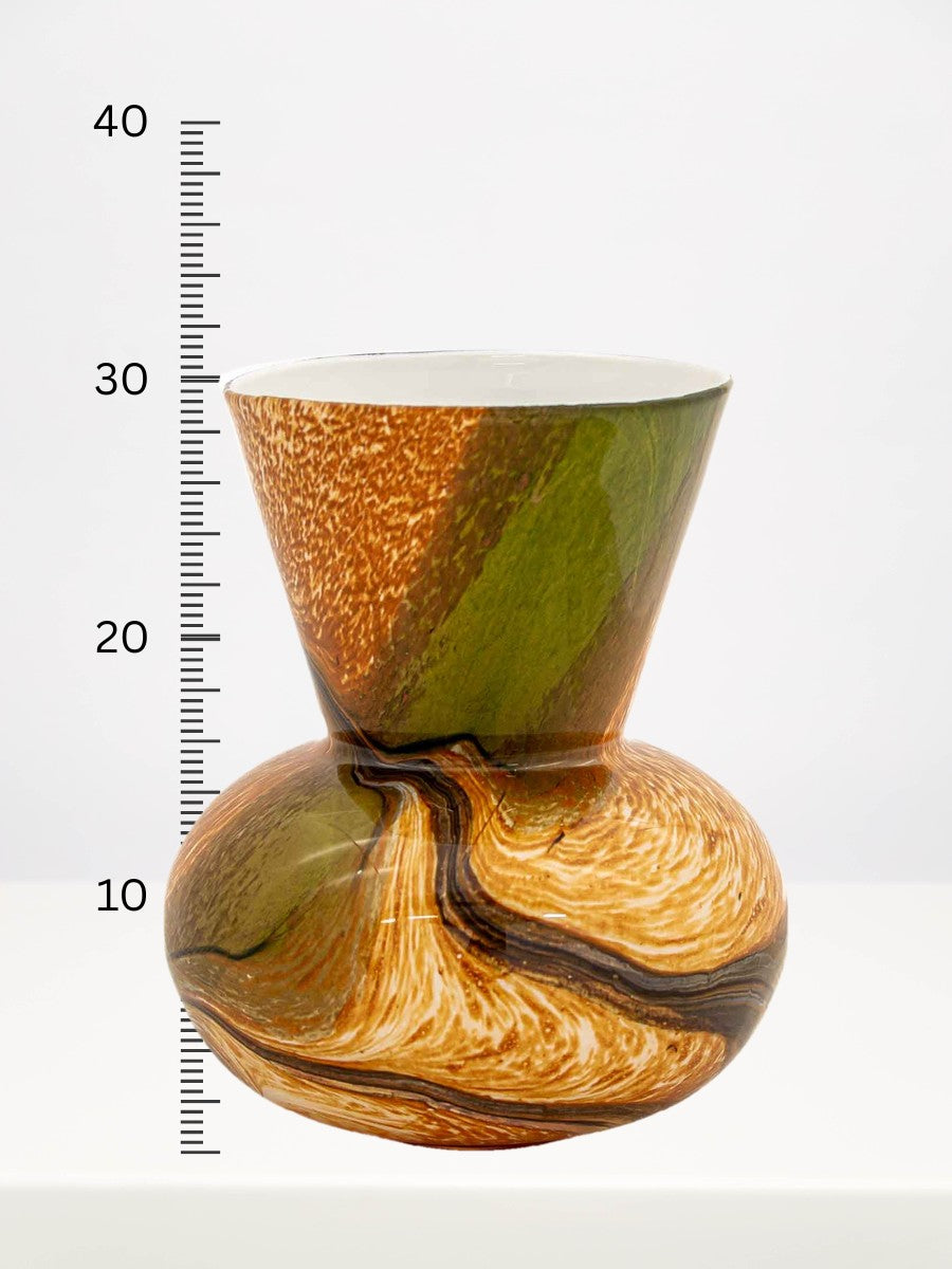 Fidrio - Napoli Indian Summer - 30cm next to a centimetre ruler showing its height