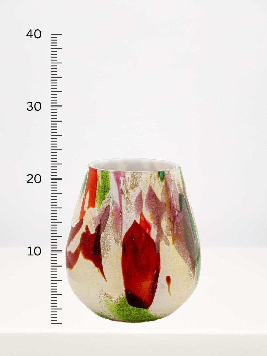 Fidrio - Oblique Mixed Colours - 22cm next to a centimetre ruler showing its height