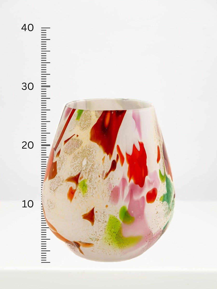 Fidrio - Oblique Mixed Colours - 27cm next to a centimetre ruler showing its height