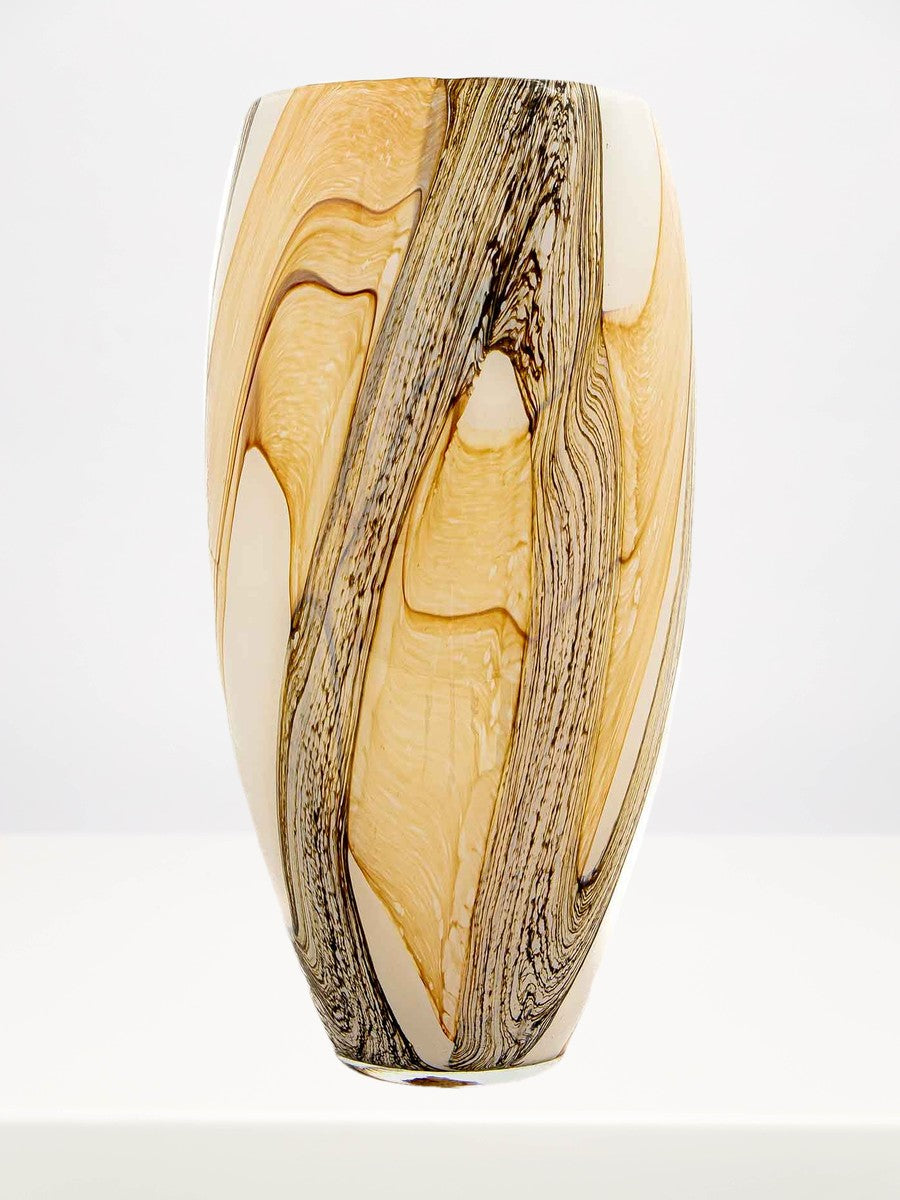 Fidrio - Oval Beach - 40cm on a white table against a soft grey wall