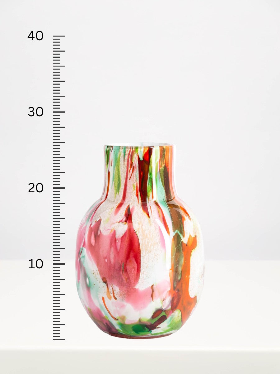 Fidrio - Palermo Mixed Colours - 25cm next to a centimetre ruler showing its height