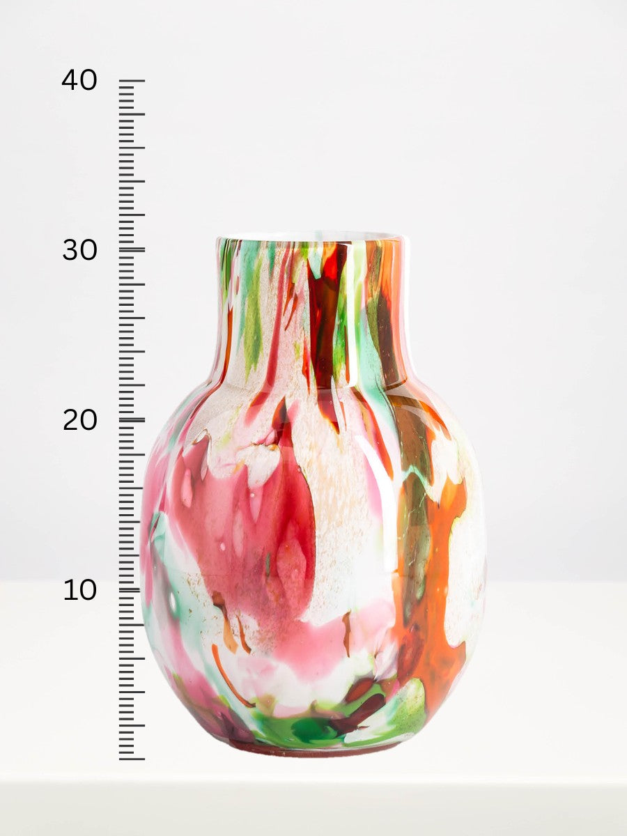 Fidrio - Palermo Mixed Colours - 30cm next to a centimetre ruler showing its height