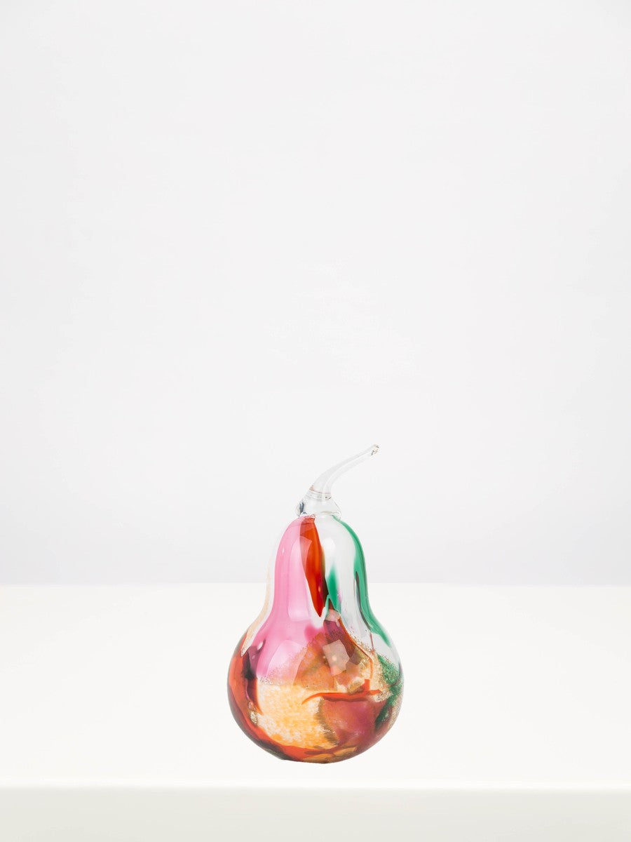 Fidrio - Pear Mixed Colours - 18cm on a white table against a soft grey wall
