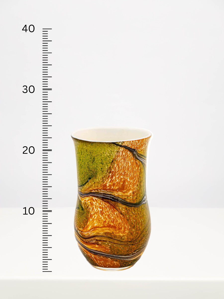 Fidrio - Porto Indian Summer - 23cm next to a centimetre ruler showing its height