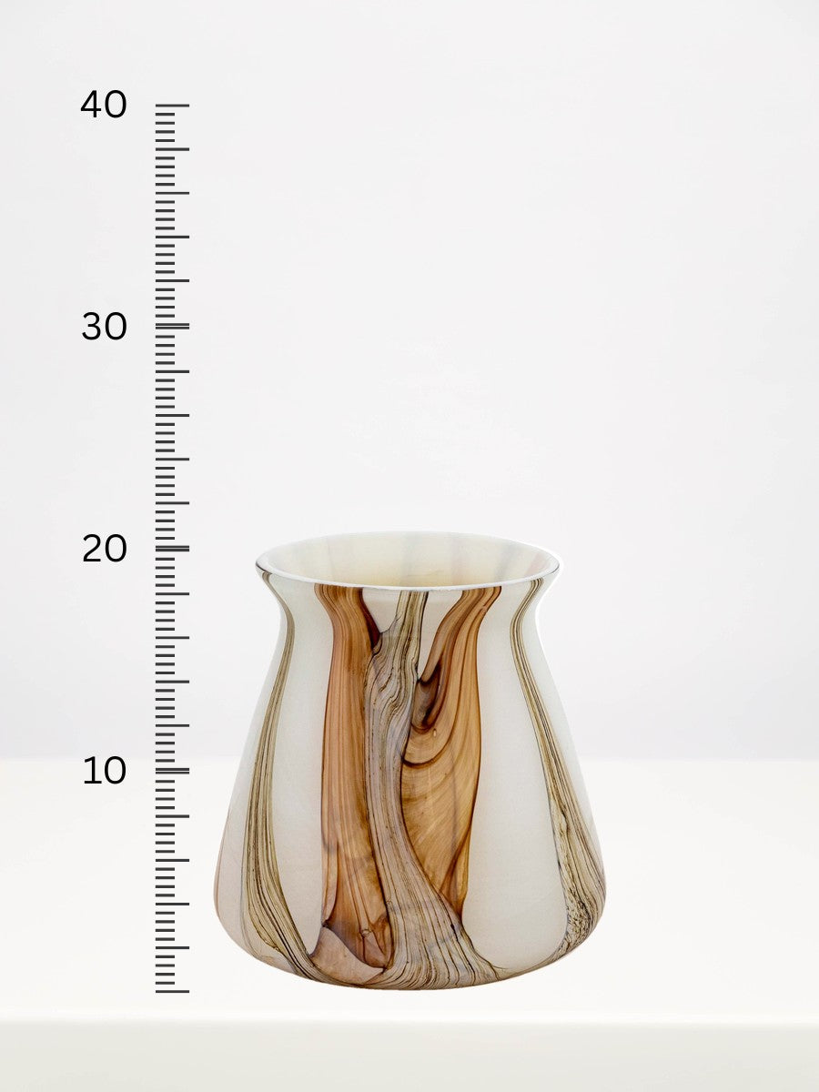 Fidrio - Sicilie Beach - 20cm next to a centimetre ruler showing its height
