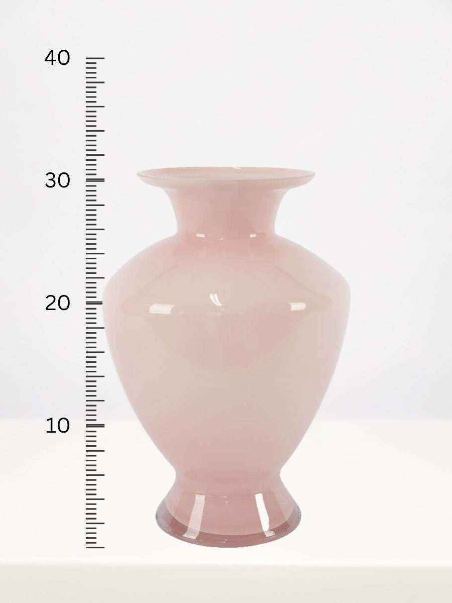 Pink Panther Vase - 30cm next to a centimetre ruler showing its height