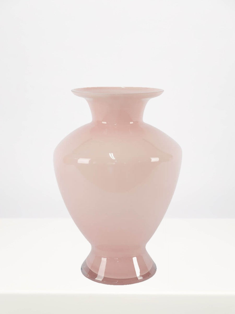 Pink Panther Vase - 30cm on a white table against a soft grey wall